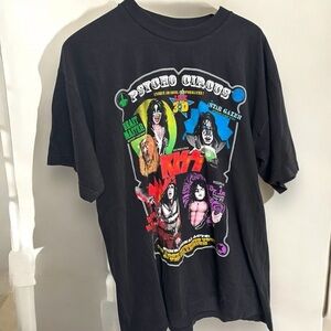 KISS Vintage Rare Psycho Circus Black T-Shirt XL